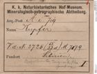 Etiketten zu Kupfer (NHMW-MIN-Ai719)